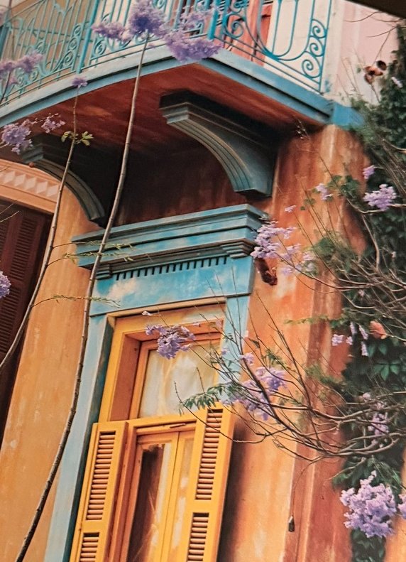 Inside the book: A Beirut house with turquoise balconies and purple jacaranda